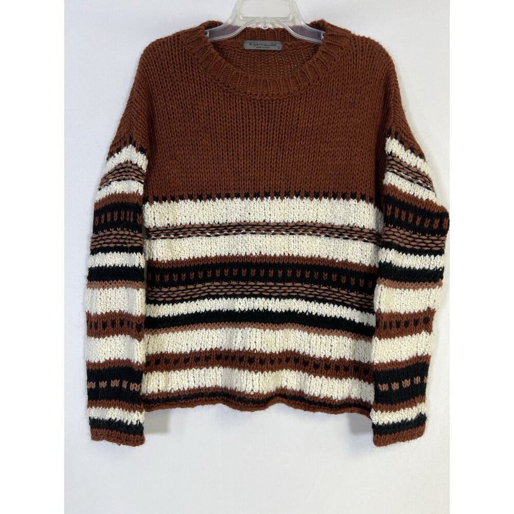 Elsamanda Anthropologie Women’s Sweater Sz S Textured Wool Alpaca‎ Blend